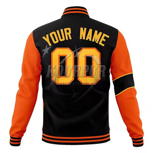 Custom Woolen Varsity <b>Jacket</b> Oversized Leather Sleeve Manufactured <b>Baseball</b> Letterman <b>Bomber</b> <b>Jacket</b> Features Nonwoven Pu Leather - Product Image 2