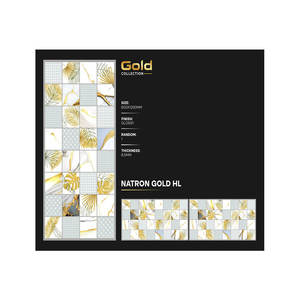 Estilo moderno 600*1200mm Calacatta Fish Maw Azulejos de porcelana dorada Paredes y suelos de baño de cerámica - Product Image 3