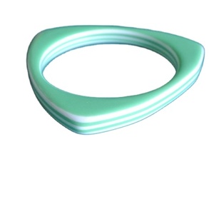 New Classic Indian Bangles Design Triangular Laminated White Light Green Stripes Resin Bracelet Fashion Jewelry <b>Angel</b> <b>Gifts</b> - Product Image 6
