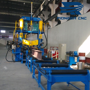 Nueva Estructura de marco de acero que hace la línea de producción de la máquina alisadora de soldadura de montaje de acero H Beam I Beam automático - Product Image 1