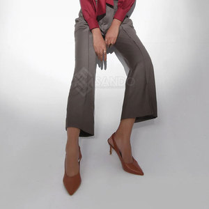 กางเกงแฟชั่นลำลองทรงขาบานสำหรับผู้หญิง เอวสม็อค ใส่สบาย ผ้าฝ้าย 100% เหมาะสำหรับฤดูหนาว - Product Image 2