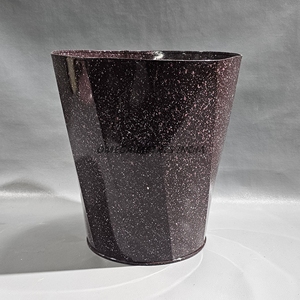 Jarrón de metal blanco moteado de primera calidad con forma curva elegante y acabado brillante suave para decoración moderna del hogar y la Oficina - Product Image 2