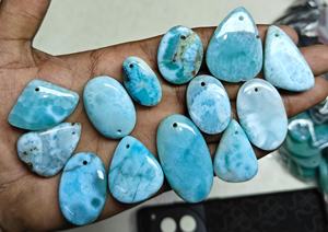 2024 Offre Spéciale meilleure qualité naturelle Larimar Cabochon pierre précieuse de guérison en vrac avec perceuse gratuite pierres précieuses en vrac de haute qualité - Product Image 5