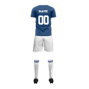 Uniformes de Fútbol Personalizados, Transpirables y Ligeros, 100% Poliéster, Camisetas de Cuello Redondo con Pantalones Cortos y Nombre del Equipo Personalizado - Product Image 6