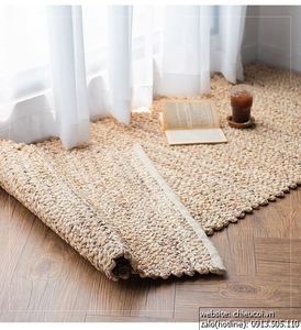 Alfombra de Paja Tejida a Mano Natural, Alfombra de Corredor de Longitud Completa, Decoración para Habitaciones - Product Image 2