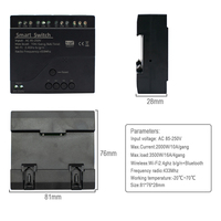 Interrupteur intelligent WiFi Tuya 10A 4 canaux - Relais à bascule momentané AC 85-250V compatible avec le contrôle des appareils électroménagers intelligents