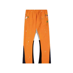 Personalizado 100% algodón lavado ácido francés Terry holgado pantalones acampanados apilados nueva llegada Paintball pantalones de lujo para hombres pantalones lavados - Product Image 4
