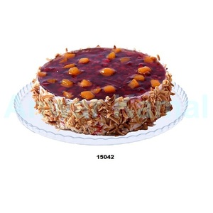 Meilleure vente support d'assiette à gâteau rond en verre transparent support à gâteau en cristal élégant pour la décoration de la maison et de la cuisine - Product Image 1