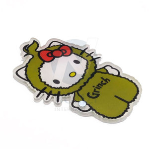 Plateau d'extension de cils en verre Grinch Kitty acrylique porte-carreaux de cils palettes outils d'extension de cils dernier logo personnalisé - Product Image 2