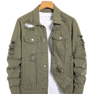 <b>Men's</b> Stylish Customizable <b>Denim</b> <b>Jacket</b> Stand Collar Sport Style Jeans <b>for</b> Outdoor Wear - Product Image 1