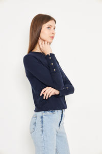 เสื้อถักแขนยาวคอลูกเรือสำหรับผู้หญิงเสื้อผ้าสำหรับฤดูใบไม้ร่วงและฤดูหนาว - Product Image 2