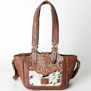 Bolso bandolera para mujer de piel auténtica con estilo superventas, bolso de mano con dos asas colgantes para uso diario - Product Image 2