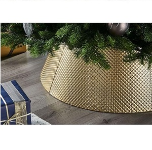 Collar de árbol de Navidad de Metal en relieve clásico duradero y duradero para árbol de Navidad Artificial vacaciones y decoración del hogar - Product Image 5