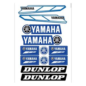 Casco moto blu Yamaha, Dunlop decalcomania - Product Image 1