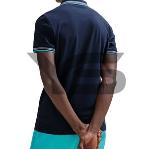 T-shirts polo personnalisés en coton doux de haute pureté Chemises polo Slim Fit anti-rides pour hommes avec logo personnalisé - Product Image 5