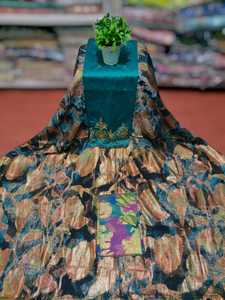 High Quality Latest Stunning Fashion Somalian Fransawi Dirac Jacquard Plain Abstract Pattern Glitter Work Chiffon <b>Fabric</b> - Product Image 6