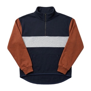 Sudadera con capucha de forro polar cepillado 100% algodón, cómoda, con cremallera de 1/4, logotipo estampado y bordado, precio mayorista para granja ovejera - Product Image 5