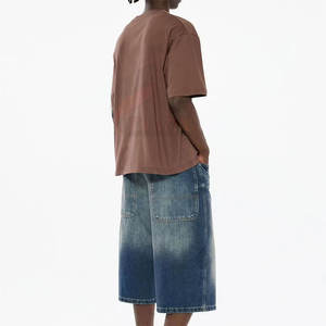 Último estilo de los hombres de algodón hecho Boxy Fit Camiseta de manga corta ropa de verano hombres ropa casual camiseta - Product Image 3