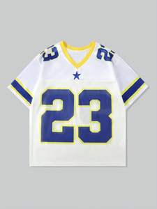 Uniforme de fútbol americano con logotipo personalizado 100% poliéster Camiseta de fútbol americano personalizada - Product Image 5