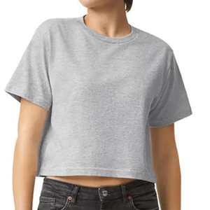 Camisetas Cortas Transpirables para Mujer, Precio de Oferta, Personalizadas al por Mayor, Hechas a Medida, Camisetas Cortas de Manga Corta para Mujer - Product Image 3