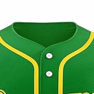 Maillots de baseball respirants avec logo personnalisé, chemises personnalisées 100% polyester avec fonction de séchage rapide pour adultes - Product Image 3
