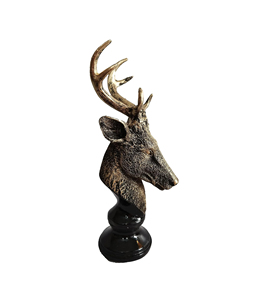 Modern <b>Style</b> Resin Deer <b>Head</b> Tabletop Sculpture Animal Statue Decor for Wedding Living Room Bedroom Rustic Lodge Hunting Cabin - Product Image 1