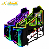 ACS Promotion : Machine de jeu de tir simulateur de basketball électronique d'arcade d'intérieur Street Hot Hoops en métal, version anglaise
