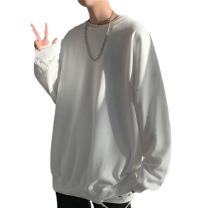 Sweat-shirt vintage délavé à l'acide, coupe oversize en coton, manches longues, col rond, style streetwear - Product Image 5