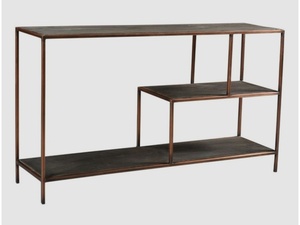 Nueva mesa de consola, mesa de acento superior de cristal moderno, Metal en oro, para el hogar TV, decoración decorativa para dormitorio, muebles laterales centrales - Product Image 3