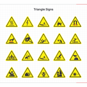 High Voltage Warning Triangle Label Electrical Hazard Waterproof-Scratch Proof-Heat Resistant 3M Adhesive Packaging Labels E09 - Product Image 2