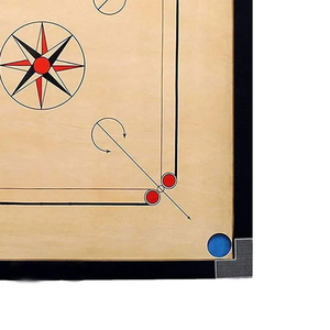 Planche de carrom en contreplaqué de tourament professionnel de haute taille avec pièce en bois et percuteur pour les sports et le divertissement - Product Image 4