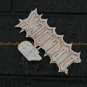 Diamantes cultivados en laboratorio de alta calidad helados en colgantes de Hip Hop de Plata de Ley 925 en diseño de moda - Product Image 2