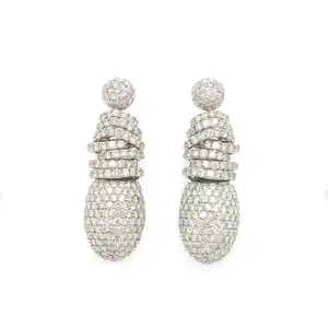 H.A. Impex Luxury Design Real Diamond Danglers Earrings Made In 8Ct Diamonds With 25 Gram for Gifting Use