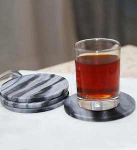 handmade White Stone Tea <b>Coaster</b> <b>Marble</b> <b>Coaster</b> Cup Decorative New Design Luxury Circle Customized Logo <b>Marble</b> <b>Coaster</b> - Product Image 3