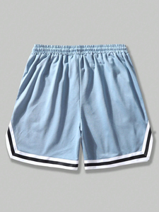 กางเกงขาสั้นโลโก้สุดเท่สำหรับผู้ชาย สตรีทแวร์สุดอินเทรนด์ ทรงลำลอง แห้งเร็ว สำหรับกิจกรรมประจำวันในฤดูร้อน - Product Image 2