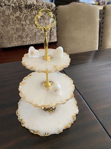 Molde redondo de silicona de 3 niveles hecho a mano DIY para bandeja de frutas bandeja de té y mesa resina epoxi artes da pantalla relacionada - Product Image 3