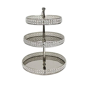 Luxurious Stylish Metal <b>Cake</b> <b>Stand</b> Crystal Beaded Handmade Design Customized <b>3</b> <b>Tier</b> <b>Cake</b> Platter <b>Stand</b> - Product Image 1