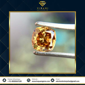 VVS Clarity Design moderne Coussin de couleur marron vif Coupe brillante Lab Grown Loose Moissanite Diamants pour pendentifs et collier - Product Image 4