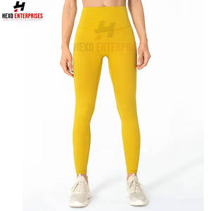 Precio barato, el mejor vendedor, mallas de Yoga de cintura alta para mujer, tela de punto transpirable para ropa de gimnasio - Product Image 3