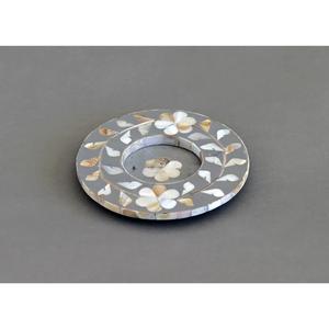 New Design Eco-Friendly Mother Pearl Tea Coffee Platter Coasters Modern Home Hotel Restaurant Use Serving <b>Plates</b> Ramadan Gifts - Product Image 3