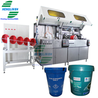 20L PP HDPE baril seau baril seau tambour filtre à huile cylindrique conteneur Jerry Can automatique Machine d'impression d'écran en soie