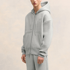 Personalizar OEM Logo transpirable sudaderas con capucha de los hombres Zip up Hoodie Custom Heavyweight Popular Fleece Fabric Sudadera con capucha de gran tamaño para los hombres - Product Image 3