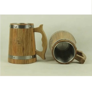 Classic Wooden Tea and <b>Coffee</b> <b>Mug</b> with Tray Thermal Insulation Spoon for Hotel Restaurant Office or Party <b>Personalizations</b> - Product Image 5