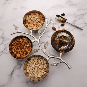 Bol à dattes en aluminium fait main, écologique, artisanat authentique, parfait pour les occasions de cadeaux, les mariages, les célébrations festives - Product Image 2