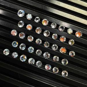 Piedra Lunar Arcoíris Natural de Madagascar, Corte Redondo de 4.5-5 mm, Gema Suelta, Piedra Lunar Multifuego para Joyería - Product Image 4