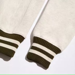 Custom Men's Oversize Organic Cotton Sweatshirt Ribbed Crewneck Hoodie in Plus Size Embroidered Winter Digital Printed - Product Image 3