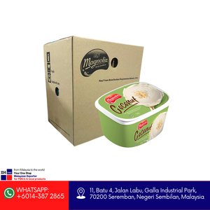 Magnolia noix de coco crème glacée 1.4 litres vert baignoire exotique original noix de coco populaire halal F & N Malaisie récipient de mélange congelé - Product Image 3