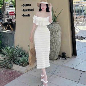 ชุดเดรสสตรีชุดเดรสลำลองหรูหราฤดูร้อนคุณภาพสูงซักได้กระเป๋าโพลีใบเดียวจากผู้ผลิตในเวียดนาม - Product Image 6