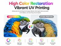 Imprimante UV à plat A4 5 couleurs pour impression directe sur film, machine d'impression DIY pour cartes d'identité, CD, PVC, verre, cuir, métal, bois, coques de téléphone