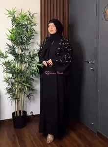 Robes Kaftan Abayas élégantes et modestes pour femmes, brodées à la main, travail manuel magnifique, robes traditionnelles formelles de Dubaï, tissu respirant - Product Image 2